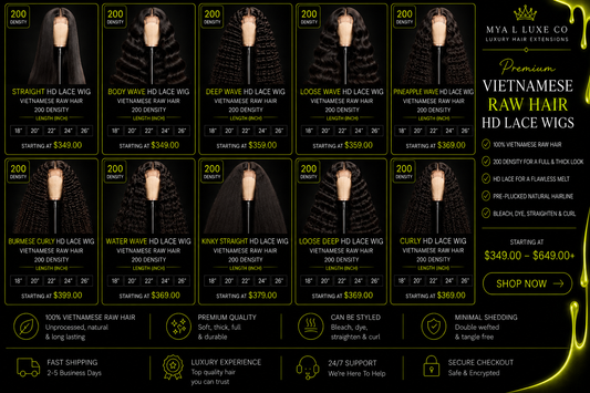 Vietnamese Raw Hair HD Lace Wigs